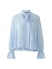 Oui Chiffonbluse mit V-Ausschnitt in Light Blue