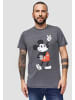 Re:Covered T-Shirt Disney Mickey Peace Pose in Grey