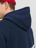 Jack & Jones Kapuzenpullover mit Print Design Sweater Hoodie JJEREID in Blau
