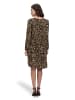 Betty Barclay Plisseekleid langarm in Schwarz/Beige