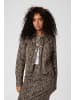 Kaffe Langarm - Hemd KAleondra Tight fit in Feather Gray / Black Animal
