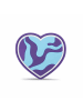 Belmil Velcro Rubber Patch Purple Heart