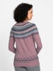 WITT WEIDEN Jacquard-Pullover in mauve-marine-gemustert