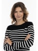 usha BLUE LABEL Damen Strick Pullover in Schwarz Wollweiss