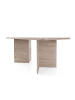 CALICOSY Esstisch LOFT in Travertin - (W) 180  x (H) 77  x (L) 90  cm