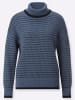 WITT WEIDEN Rollkragen-Pullover in rauchblau-schwarz-gemustert