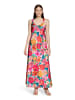 Vera Mont Blumenkleid mit Print in Yellow/Pink