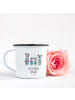 Mr. & Mrs. Panda Teetasse Koala Familie zwei mit Spruch in Weiß