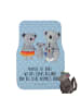 Mr. & Mrs. Panda Autoteppich Koala Familie mit Spruch in Blau Pastell