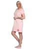 NORMANN Kurznachthemd Bigshirt Stern Applikation - 74714 in rosa