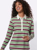 WITT WEIDEN Poloshirt in eucalyptus-bordeaux-geringelt