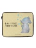 Mr. & Mrs. Panda Notebook Tasche Elefant Seifenblasen mit Spruch in Gelb Pastell