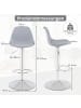 COSTWAY 2er Set Barhocker drehbar in Grau