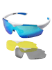 YEAZ SUNUP set magnet-sport-sonnenbrille in mattweiß