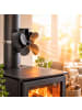 relaxdays Kaminventilator in Schwarz - (B)16 x (H)14,5 x (T)15 cm