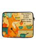 Mr. & Mrs. Panda Laptop Case Fuchs Koch Design mit Spruch in Weiß