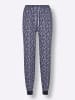 WITT WEIDEN Schlafanzug-Hose in marine-lavendel-bedruckt