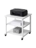 relaxdays Druckertisch in Weiß - (B)50 x (H)53 x (T)50 cm