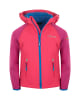 Trollkids Softshell Jacke Zip Off "Rondane" in Dunkelrosa / Hellrosa / Blau