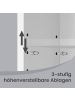 VASAGLE Schminktisch Kailyn in Wolkenweiß - (B)70 x (H)136 x (T)40 cm
