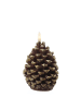 MARELIDA LED Kerze Tannenzapfen Echtwachs H: 13cm in braun