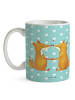 Mr. & Mrs. Panda hochwertige tasse Füchse Liebe ohne Spruch in Türkis Pastell