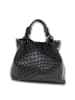 Florence Leder Handtasche, Umhängetasche Florence Tasche schwarz ca. 31cm