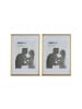 relaxdays 2x Bilderrahmen A4 in Gold