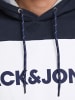 Jack & Jones Sweatshirt 'Logo Blocking' in Navy Blazer REG