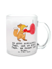 Mr. & Mrs. Panda Glas Fuchs Boxen mit Spruch in Transparent
