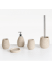 Beliani 5-tlg Badezimmer-Zubehör QUILA in Beige