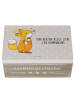 Mr. & Mrs. Panda schachtel Fuchs Kommunion mit Spruch in Grau Pastell