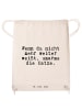 Mr. & Mrs. Panda Sportbeutel Wenn du nicht mehr... mit Spruch in Creme