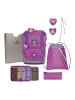 DerDieDas ErgoFlex Tiny Schulranzen-Set 6-teilig in Purple Unicorn