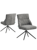 DUBI Möbel 2er-Set: Drehstuhl MIRELA in Dunkelgrau - (B)49 x (H)84 x  (T)62 cm