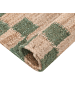 Beliani Kurzflor BEED in Beige/Grün - (W) 160 x (L) 230 cm