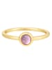 Glanzstücke München Ring aus Sterling Silber mit Amethyst in gelbgold