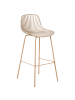 Beliani 4-tlg Barhocker KLEVE in Beige/Braun