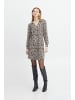 ICHI Blusenkleid IHKATE PRINT DR6  - 20118151  Tolles Kleid mit All-Over-Muster in Braun