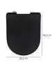 Wenko Sedilo WC-Sitz aus Duroplast in Schwarz, (B) 36,2 x (L) 45,2 cm