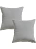 Erwin Müller Nicky-Velours, Samt Kissenhülle 2er-Pack Manchester in silber
