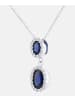 Diamant L'éternel Halskette mit Anhänger aus 375 Weißgold mit Diamant mit Saphir
