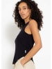 SASSYCLASSY Geripptes Tank Top in Schwarz