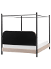 Beliani Himmelbett DANNEMOIS in Beige/Schwarz - (W) 170 x (H) 180 x (L) 211 cm
