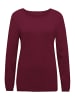GOLDNER Kaschmirpullover mit U-Boot Ausschnitt in dunkelrot