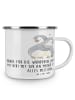 Mr. & Mrs. Panda Camping Emaille Tasse 9. Hochzeitstag Keramikho... in Transparent