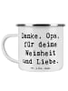 Mr. & Mrs. Panda Kaffeepott Spruch Opa Weisheit und Liebe mit Sp... in Weiß