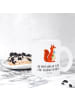 Mr. & Mrs. Panda Tasse Eichhörnchen Blume mit Spruch in Transparent