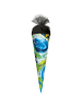 ROTH Geschenk-Schultüte klein Racing 50 cm in Hellblau