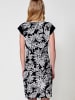 KOROSHI Tropisches print-kleid in kurzer lÃ¤nge in SCHWARZ